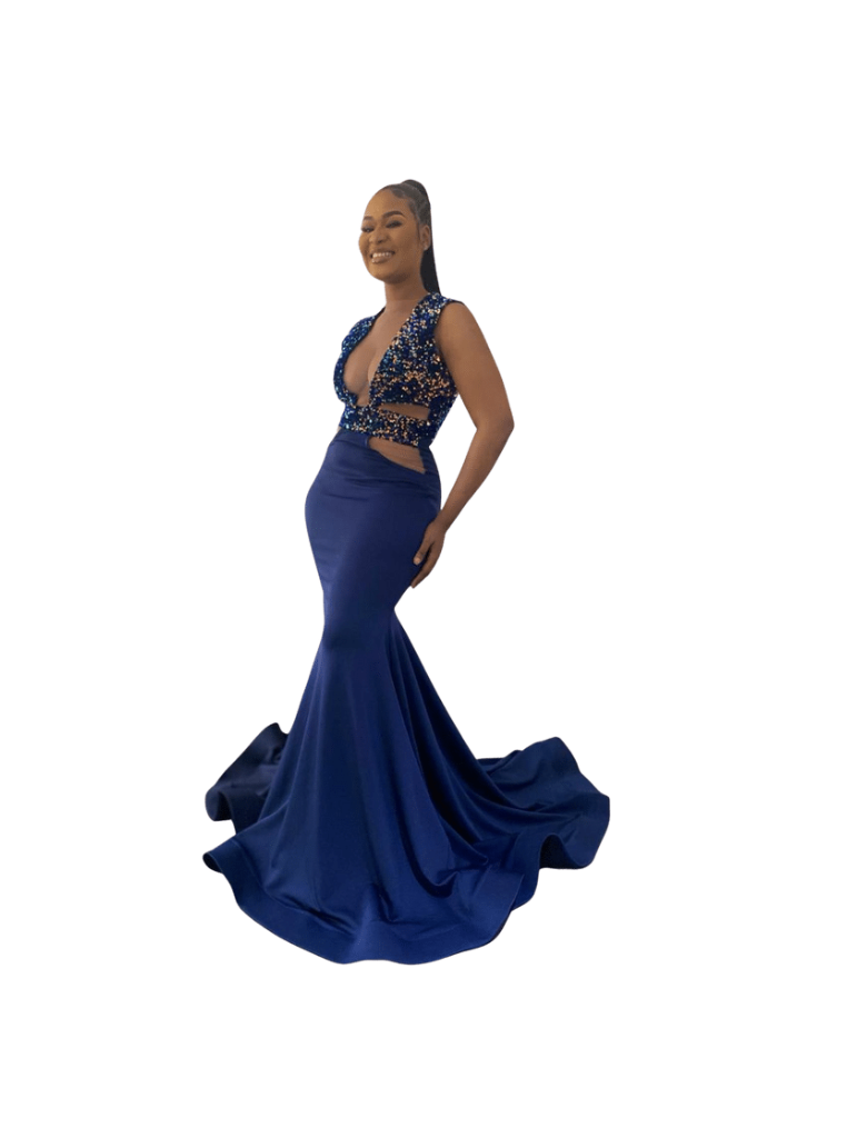 Navy Blue Flared Dress