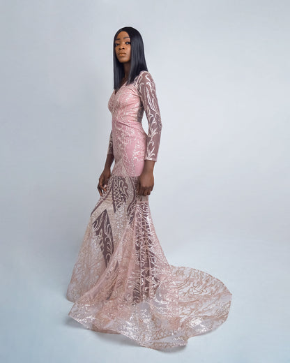 Flared Pink Gown