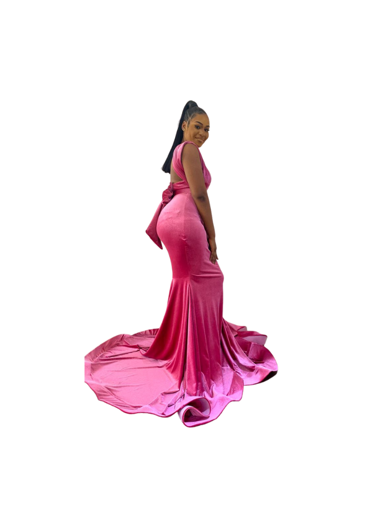 Pink Velvet Dress