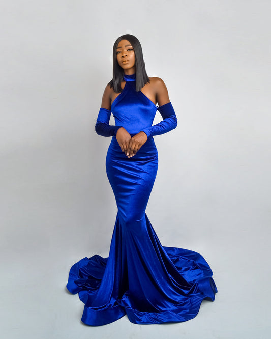 Turtle-Neck Flared Dress