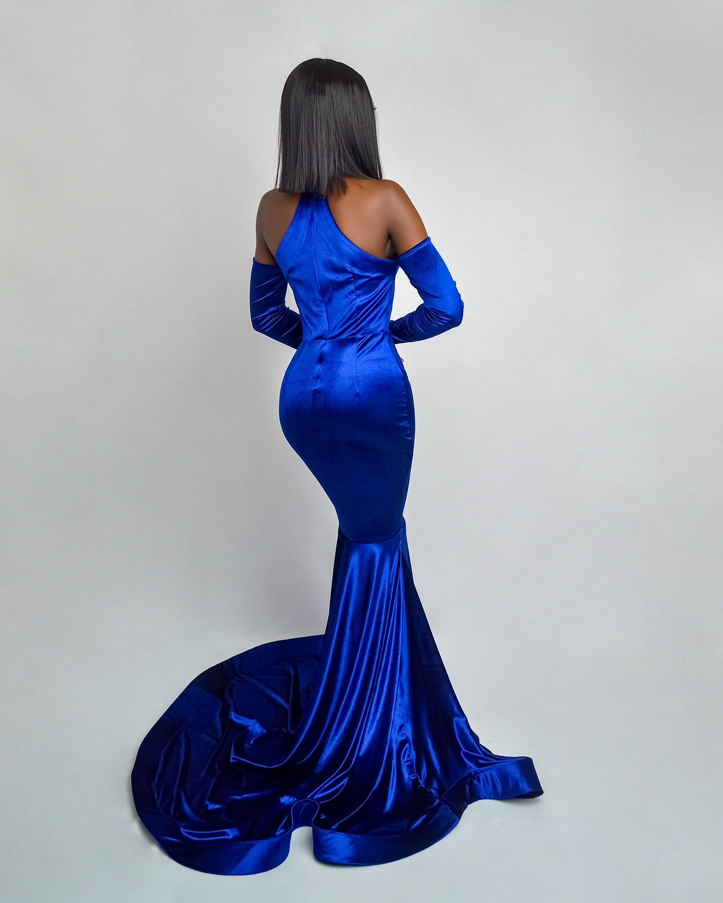 Turtle-Neck Flared Dress