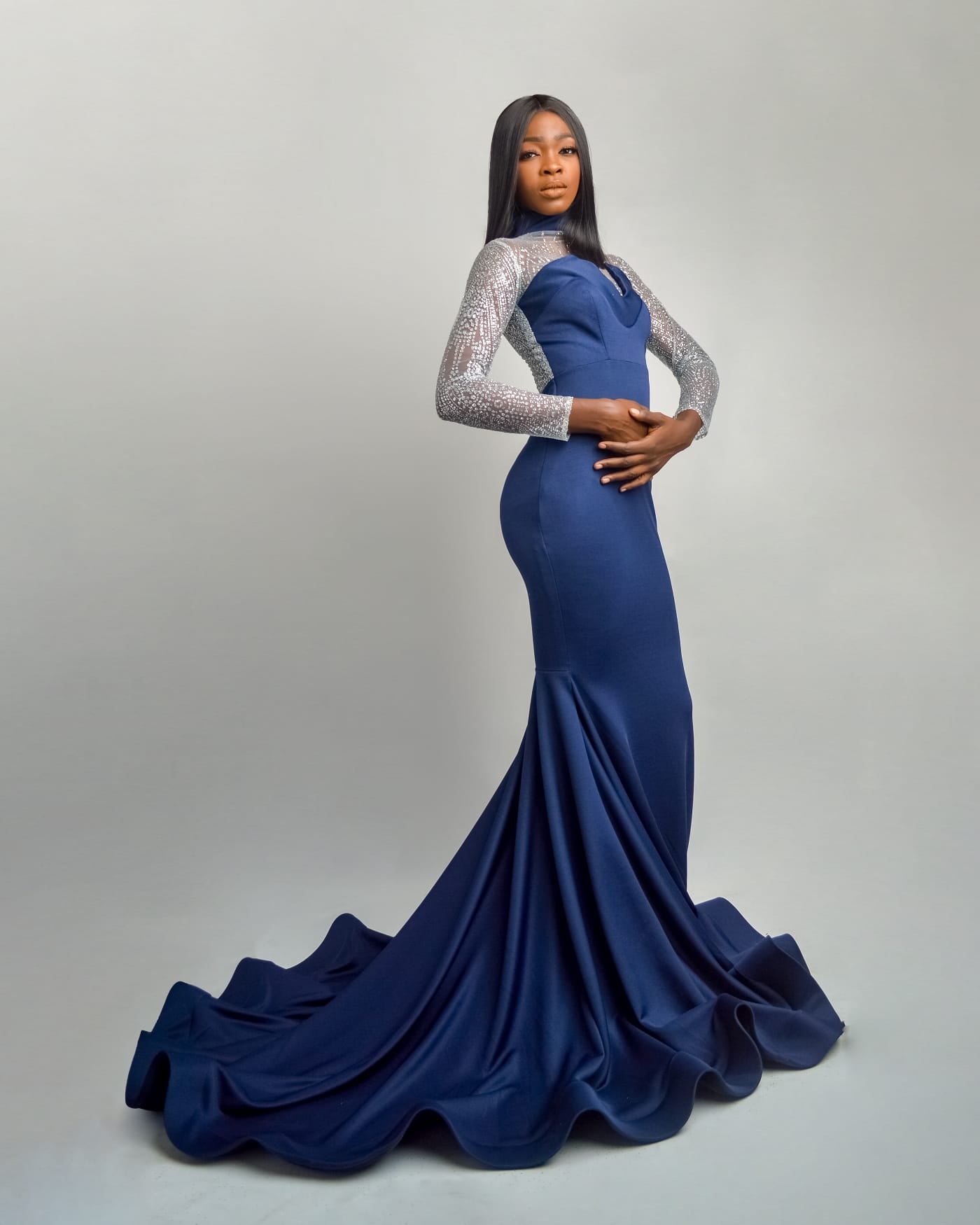 Long Sleeve Flared Dress